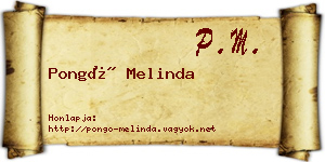 Pongó Melinda névjegykártya