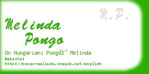 melinda pongo business card